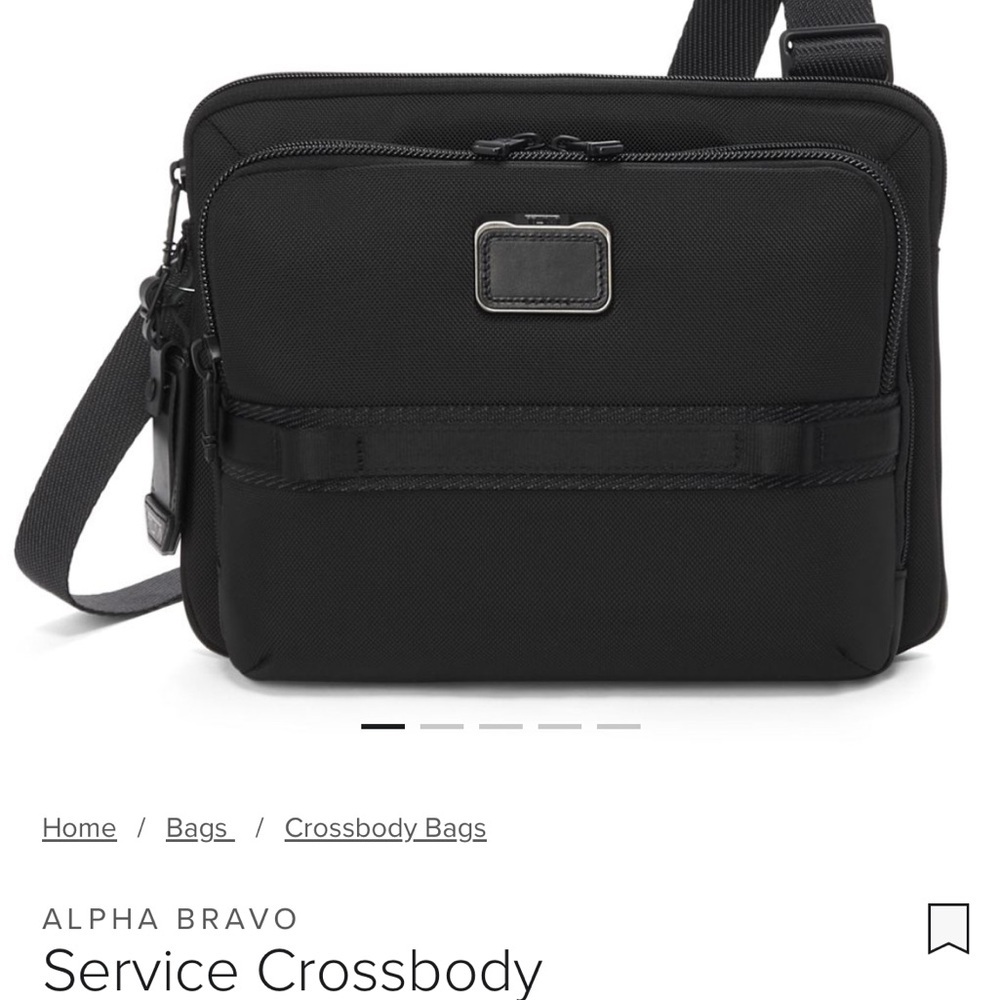Tumi Alpha Bravo Black Crossbody Laptop Bag
